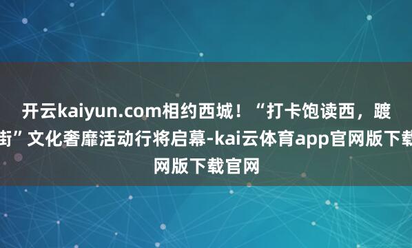开云kaiyun.com相约西城！“打卡饱读西，踱步斜街”文化奢靡活动行将启幕-kai云体育app官网版下载官网